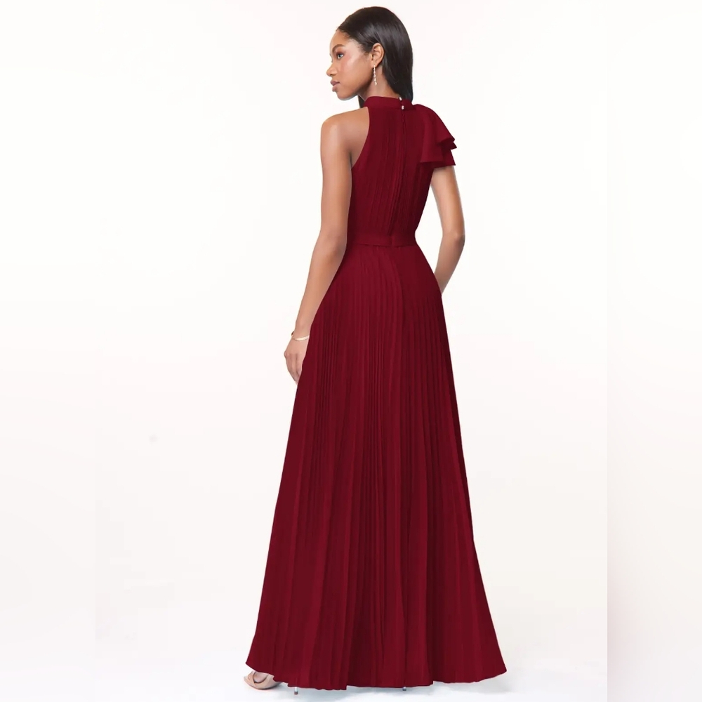 Azazie Cailyn Bridesmaid Dress In Burgundy - Picture 2 of 6